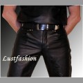 LF002S - Leather jeans black