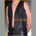 LF702 - Leather waistcoat with metal rings