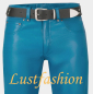 Preview: Lederjeans denim blau Preview: Lederjeans denim blau