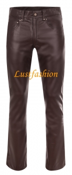 Lederhose Lederjeans dunkelbraun Lederhose Lederjeans dunkelbraun