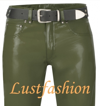 Lederjeans olivgrün Lederjeans olivgrün