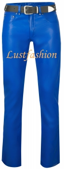 Lederhose Lederjeans blau Lederhose Lederjeans blau