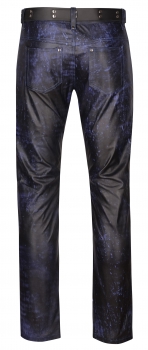 Lederhose Lederjeans blau-antik Lederhose Lederjeans blau-antik
