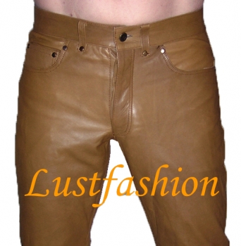 Lederhose Lederjeans hellbraun Lederhose Lederjeans hellbraun