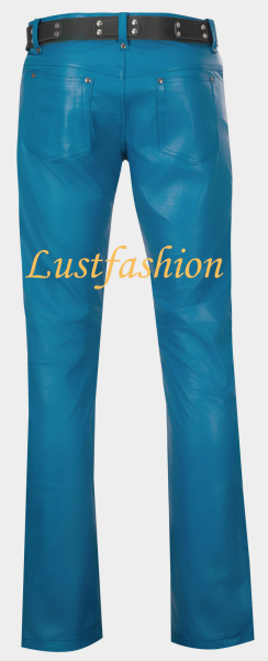 Lederjeans denim blau Lederjeans denim blau