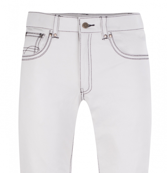 Lederhose mit schwarzen Nähten Lederhose mit schwarzen Nähten