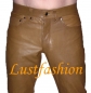 Preview: Leather jeans light brown Preview: Leather jeans light brown