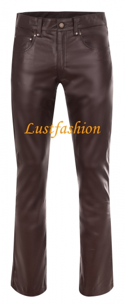 Leather jeans dark brown Leather jeans dark brown