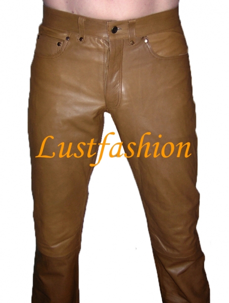Leather jeans light brown Leather jeans light brown
