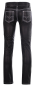 Preview: Leather jeans with white seams