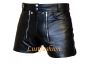 Preview: Leather Shorts Retro style black W40 unlined