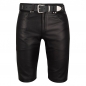 Preview: Leather shorts Bermuda-style black W32 LEATHER LINED