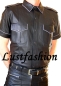 Preview: Lederhemd mit grauen Biesen, Gr. XL