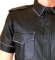 Preview: Lederhemd mit grauen Biesen, Gr. XL