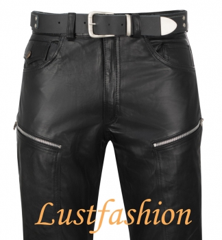 Design Lederhose schwarz W38 L34