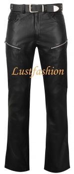 Preview: Design Lederhose schwarz W38 L34