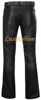 Preview: Design Lederhose schwarz W38 L34