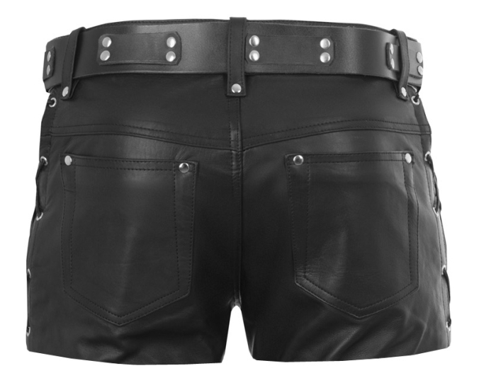 Preview: Leather shorts with laces in different colors