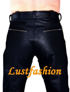 Preview: Cod Piece Lederhose schwarz W36 L34