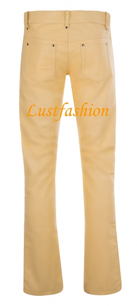 Leather trousers unlined creme W34 L30