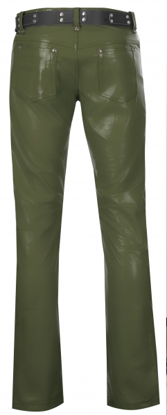 Lederhose Lederjeans olivgrün W44 L34, RV