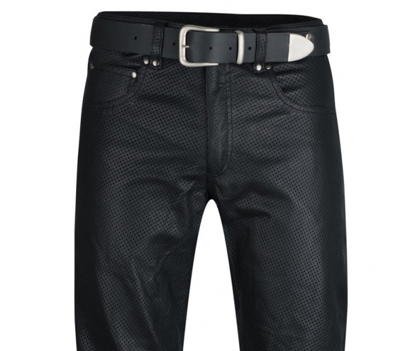 Trousers perforated black W32 L34