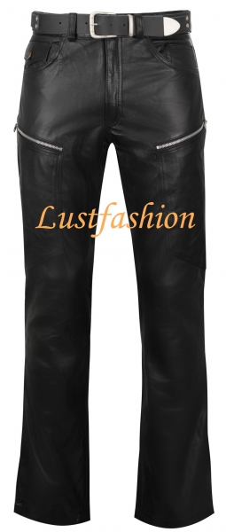 Design Lederhose schwarz W38 L34