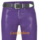 Leather trousers leather jeans purple