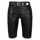 Leather shorts Bermuda-style black W32 unlined