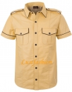 Lederhemd creme
