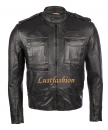Lederjacke Herren schwarz Lammleder