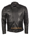 Design Lederjacke schwarz Lammleder