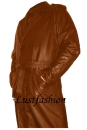 Leather coat middle brown, size M